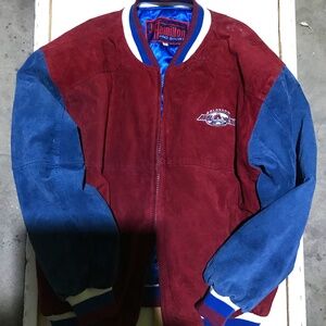 Vintage Jeff Hamilton Colorado Avalanche Suede Jacket - Size L